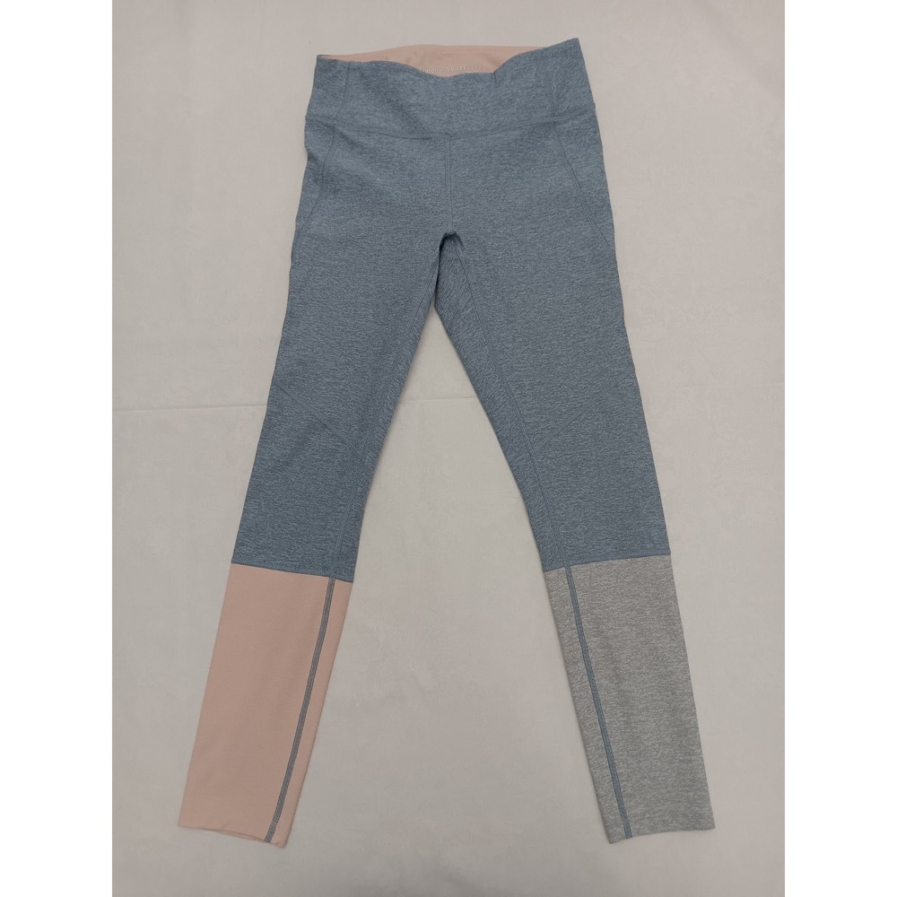 Outdoor Voices Two Tone Leggings Pants Blue‎ Pink Grey Women's Size Small